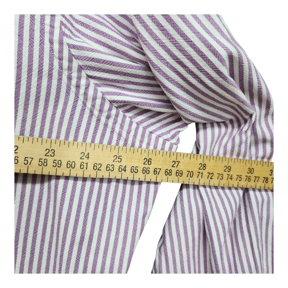 Ralph Lauren Classic Fit Shirt Men’s XXL Plum White Stripe Button Down Career - Picture 9 of 13